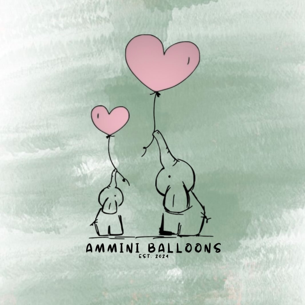 Ammini Balloons elephants with heart balloons